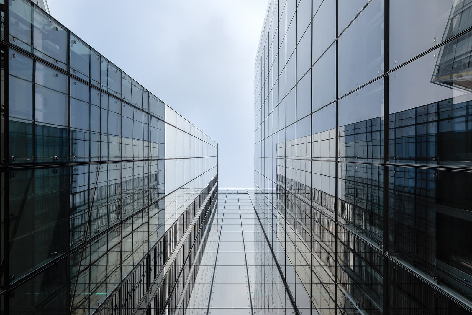 Modern glass office towers